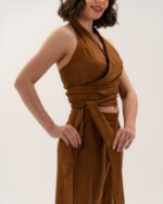 Brown - Linen Top