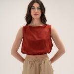 Brick Red Basic - Linen Top