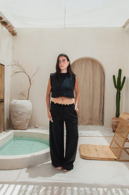 Black linen Set